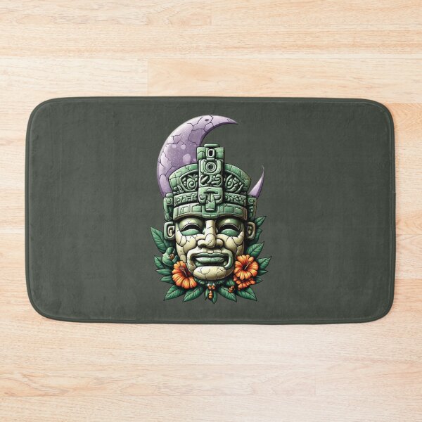 Item preview, Mayan Warrior Mask with Flowers & Crescent Moon | Elysium Echoes Icon designed and sold by Shift-Bloom.