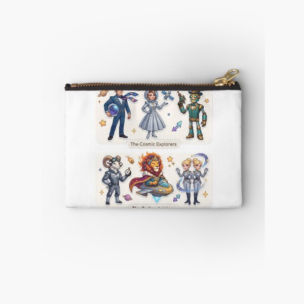 Item preview, The Cosmic Explorers & Zodiac Aviators | Space Zodiac Characters Kawaii Sci-Fi Sticker Pack designed and sold by Bhaskar Digital Art.