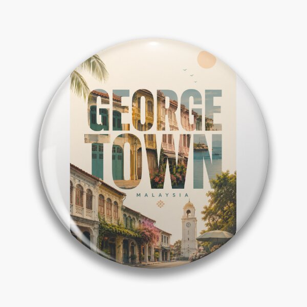 Item preview, George Town Penang Malaysia UNESCO Heritage Streets and Clock Tower designed and sold by Places On Earth.