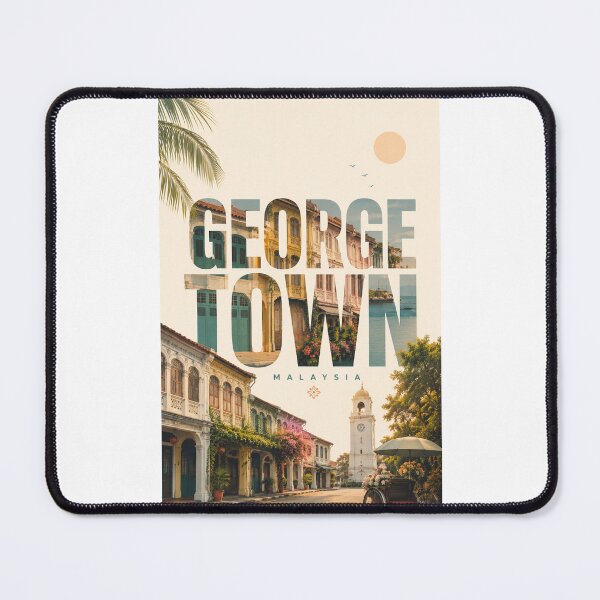 Item preview, George Town Penang Malaysia UNESCO Heritage Streets and Clock Tower designed and sold by Places On Earth.