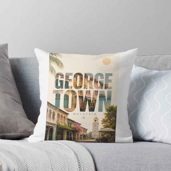 Item preview, George Town Penang Malaysia UNESCO Heritage Streets and Clock Tower designed and sold by Places On Earth.
