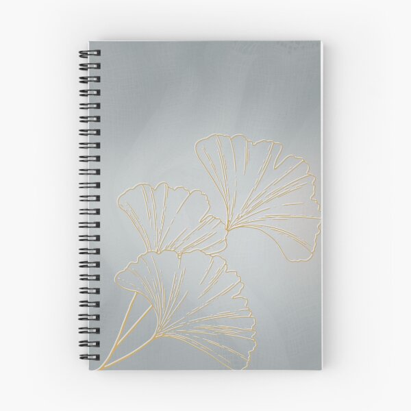 Item preview, Ginkgo Serenity: Minimalist Botanical Gold Line Art on Stone Gray Textile designed and sold by Diseño que alegran tu día.
