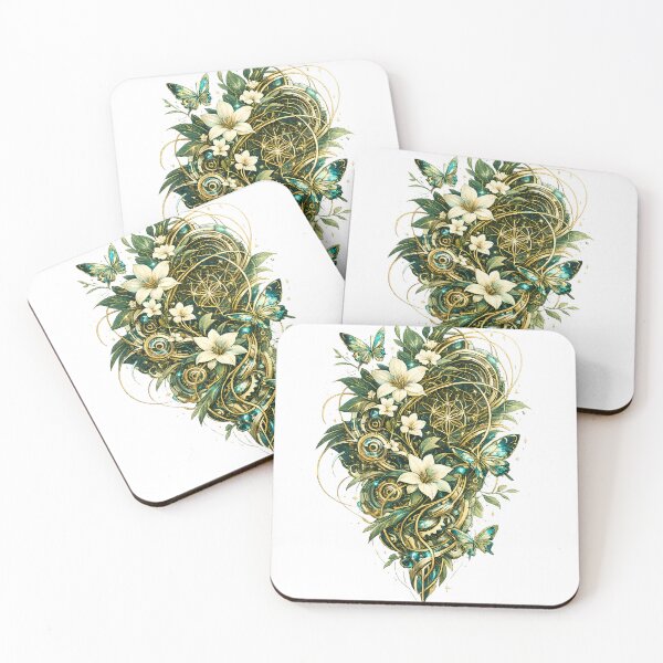 Item preview, Luxury Botanical Butterflies | Floral Sacred Geometry | Elegant Nature Illustration designed and sold by Origamoart.