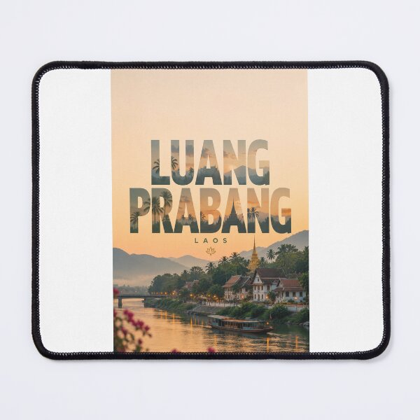 Item preview, Luang Prabang Laos Mekong River and Mount Phousi Heritage City designed and sold by Places On Earth.