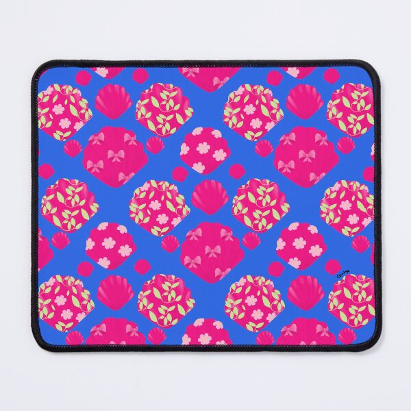 Item preview, Pink Coastal Seashell Dopamine Blue Pattern designed and sold by giulyz.