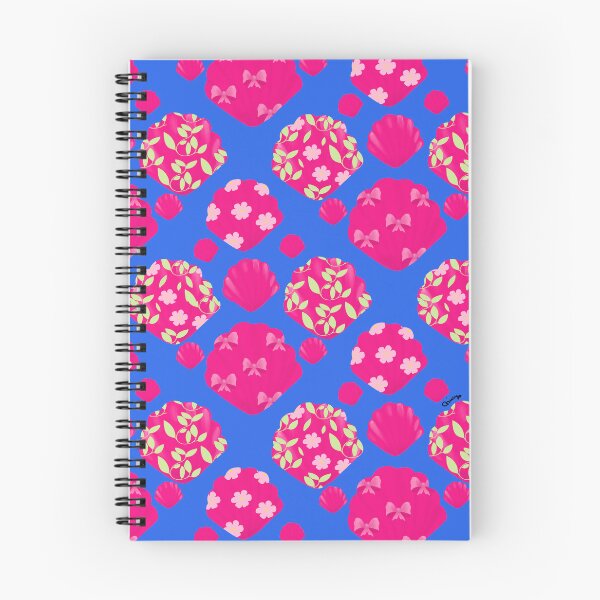 Item preview, Pink Coastal Seashell Dopamine Blue Pattern designed and sold by giulyz.