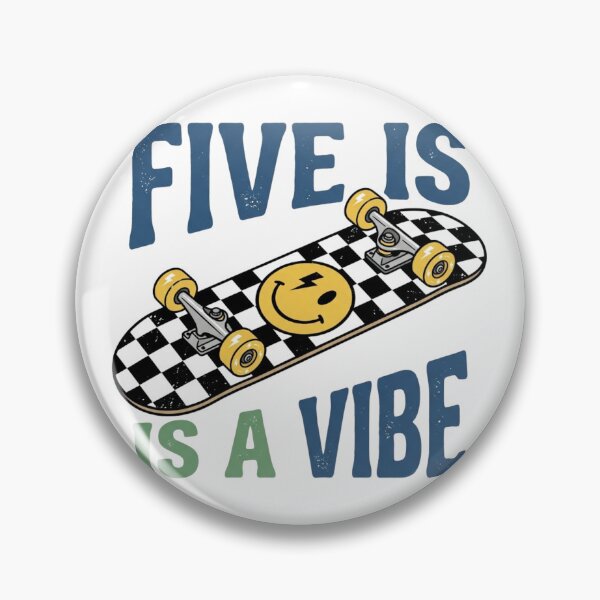 Item preview, Five is a Vibe - Retro Skater 5th Birthday designed and sold by raedattia.