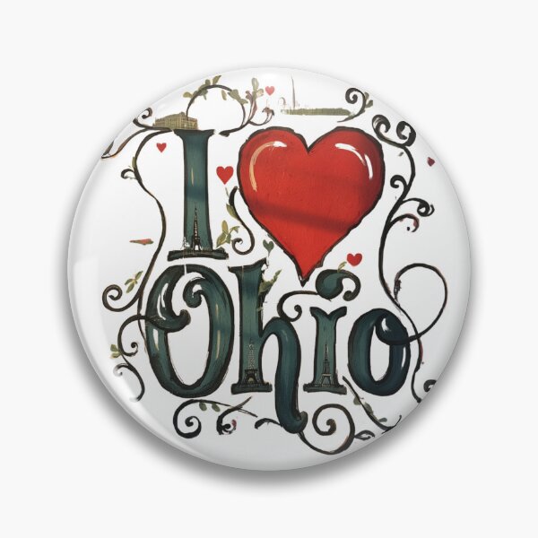 Aperçu de l'œuvre J'aime l'Ohio créée et vendue par PamLeeDesign.