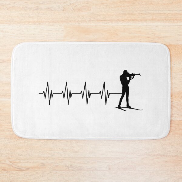 Item preview, Biathlon Heartbeat EKG Silhouette Graphic designed and sold by GiaoCalonas.