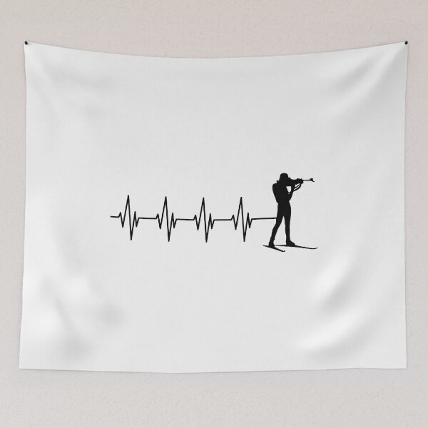 Item preview, Biathlon Heartbeat EKG Silhouette Graphic designed and sold by GiaoCalonas.