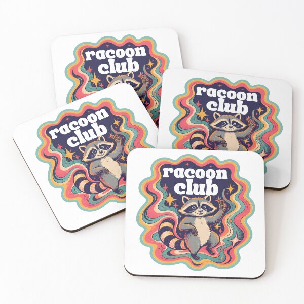 Item preview, Groovy Racoon Club design designed and sold by weedleaf420.
