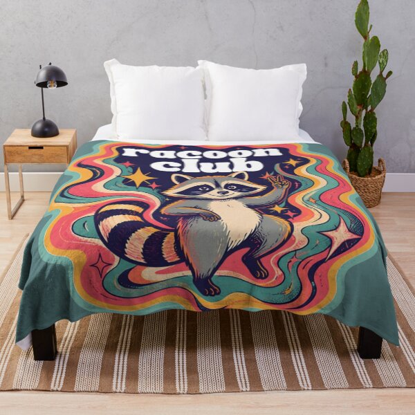 Item preview, Groovy Racoon Club design designed and sold by weedleaf420.