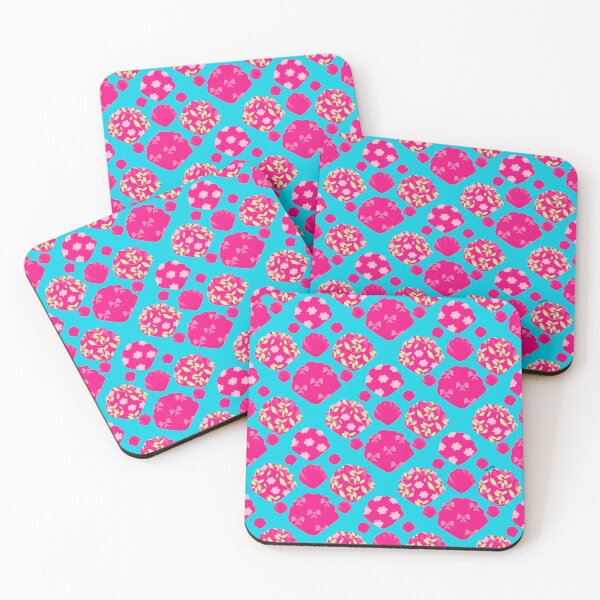 Item preview, Pink Coastal Seashell Dopamine Blue Pattern designed and sold by giulyz.