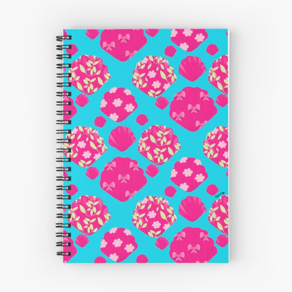 Item preview, Pink Coastal Seashell Dopamine Blue Pattern designed and sold by giulyz.