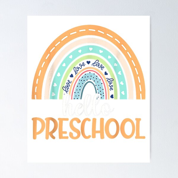 Item preview, Hello Preschool Rainbow Back To School Preschooler Teacher designed and sold by Bomebomst.