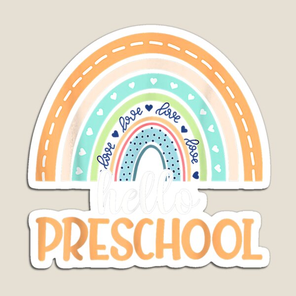 Item preview, Hello Preschool Rainbow Back To School Preschooler Teacher designed and sold by Bomebomst.