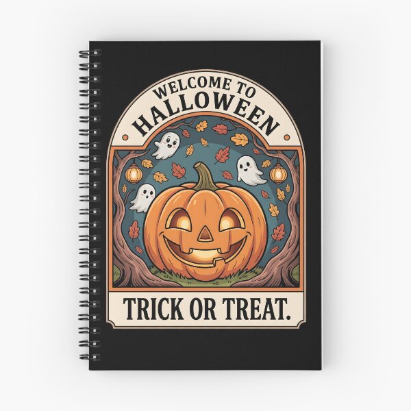 Item preview, Smiling Pumpkin Halloween Badge - Vintage Enchanted Forest Design with Ghosts & Lanterns designed and sold by fawzimorsy.