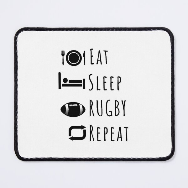 Item preview, Eat, Sleep, Rugby, Repeat designed and sold by DixieGirlStudio.