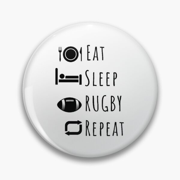 Item preview, Eat, Sleep, Rugby, Repeat designed and sold by DixieGirlStudio.