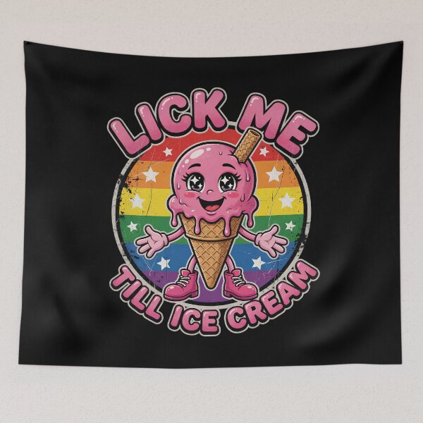 Item preview, Lick Me Till Ice Cream Rainbow Design designed and sold by TshirtsOnline-.