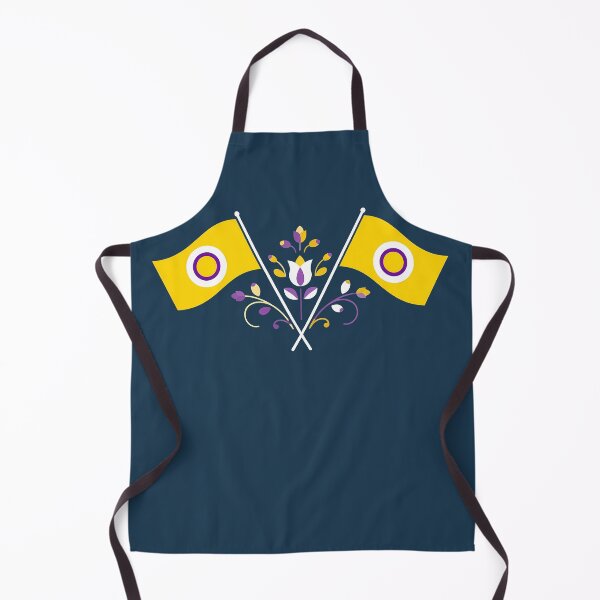 Item preview, Intersex Pride Flag Folk Motif – © heidiannemorris Scandinavian Folk Art designed and sold by FOLK ART FUSION by heidiannemorris.