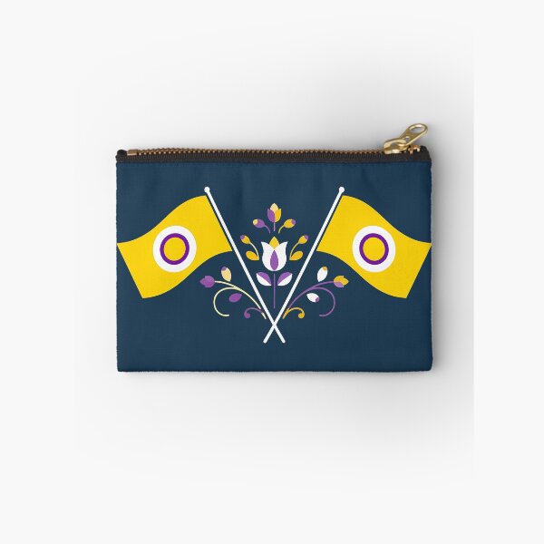 Item preview, Intersex Pride Flag Folk Motif – © heidiannemorris Scandinavian Folk Art designed and sold by FOLK ART FUSION.