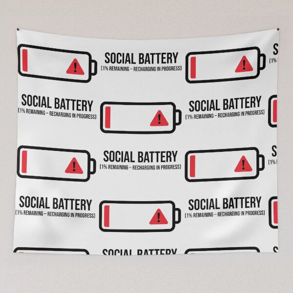 Item preview, Introvert Low Battery Recharging Graphic designed and sold by FrankOliver.