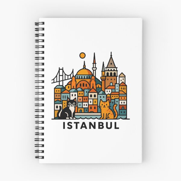 Item preview, Istanbul Turkey Travel Souvenir - Galata Tower & Hagia Sophia Cats Art designed and sold by OzzFrequency.