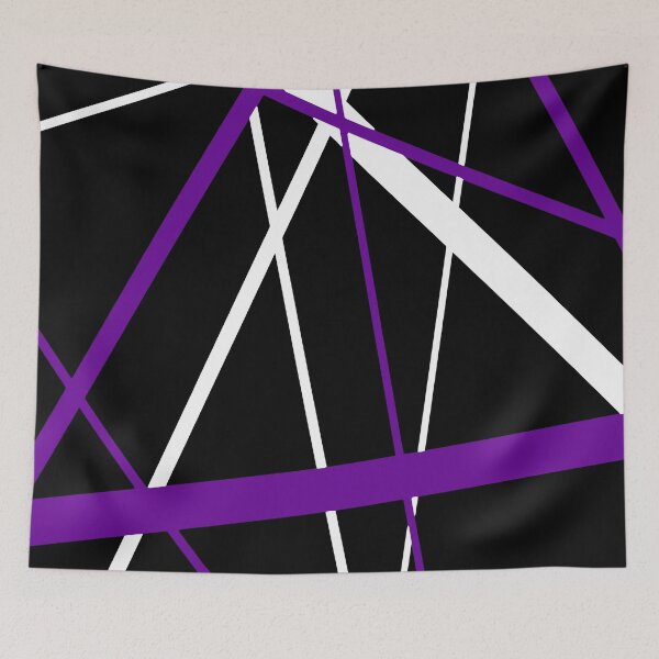 Item preview, Bold Purple Diagonal Lines White Accents designed and sold by taiche.