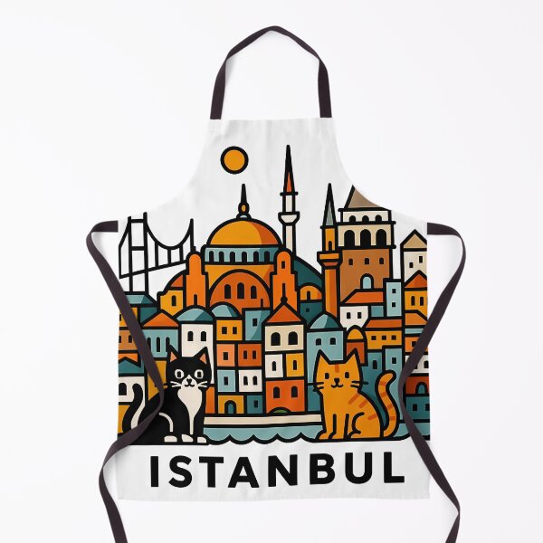 Item preview, Istanbul Turkey Travel Souvenir - Galata Tower & Hagia Sophia Cats Art designed and sold by OzzFrequency.