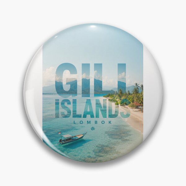 Item preview, Gili Islands Lombok Indonesia Tropical Beaches and Mount Rinjani designed and sold by Places On Earth.