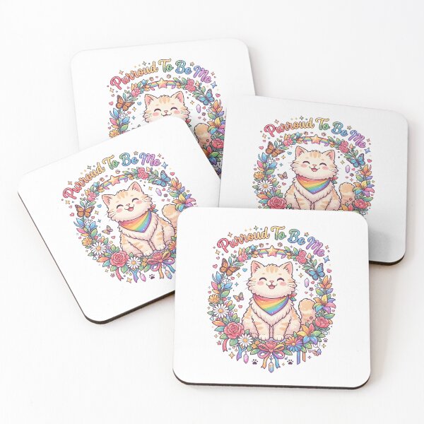 Item preview, Purroud To Be Me - Rainbow Cat Pride Illustration designed and sold by DesignsCreative.