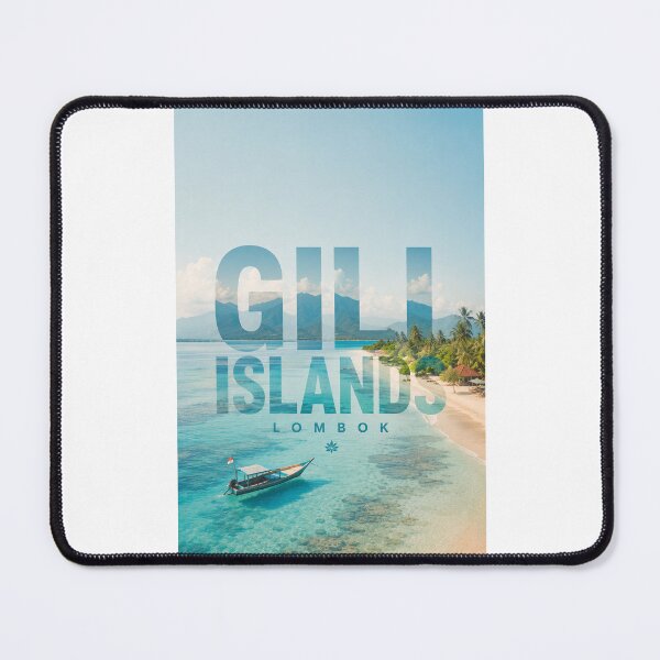 Item preview, Gili Islands Lombok Indonesia Tropical Beaches and Mount Rinjani designed and sold by Places On Earth.
