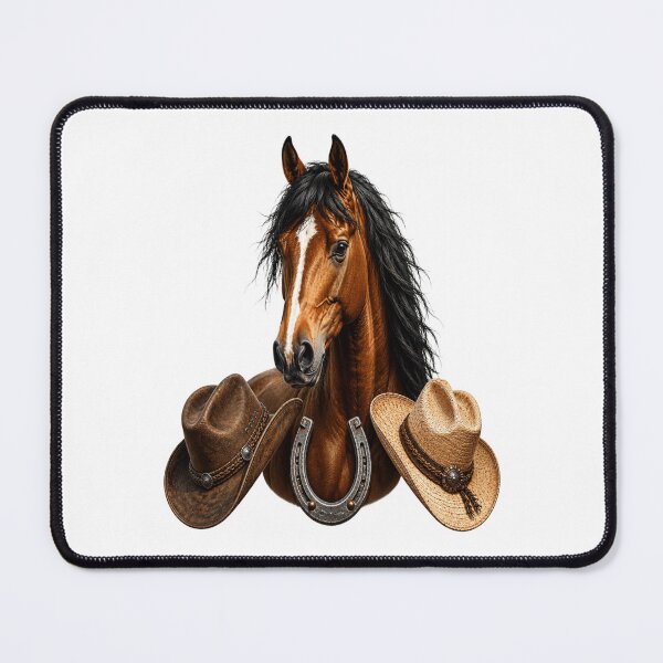 Item preview, Cavallo Western con i Capelli Cowboy e Ferro di Cavallo. - Grafica Country designed and sold by RipantinaFantasy .