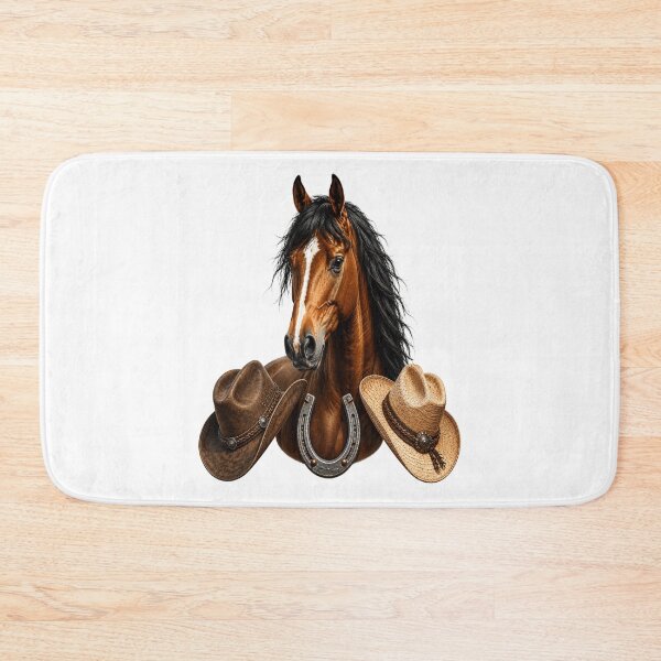 Item preview, Cavallo Western con i Capelli Cowboy e Ferro di Cavallo. - Grafica Country designed and sold by RipantinaFantasy .
