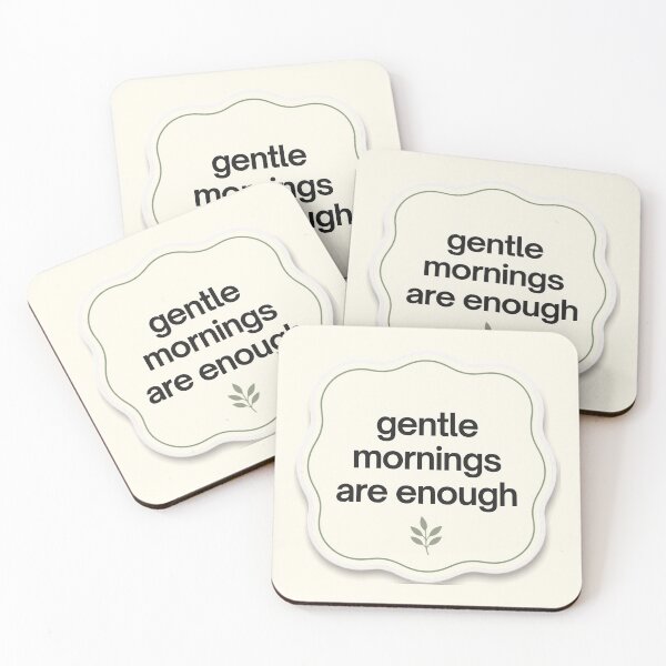 Item preview, Gentle mornings Are Enough – Minimalist Mindfulness Typography designed and sold by CosmicQuietStudio.