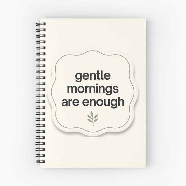 Item preview, Gentle mornings Are Enough – Minimalist Mindfulness Typography designed and sold by CosmicQuietStudio.