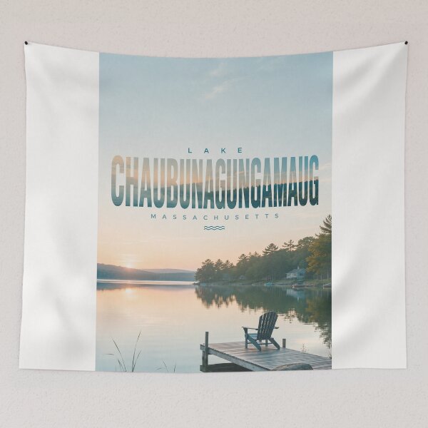 Item preview, Lake Chaubunagungamaug Scenic Waterfront, Webster Massachusetts designed and sold by Places On Earth.