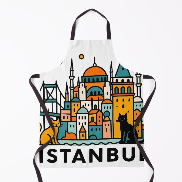Item preview, Istanbul Turkey Travel Souvenir - Galata Tower & Hagia Sophia Cats Art designed and sold by OzzFrequency.