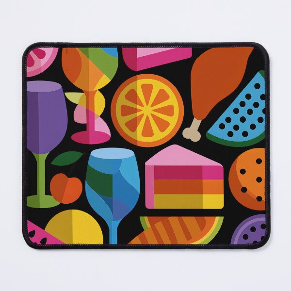 Item preview, Vibrant Geometric Food and Drink Pattern designed and sold by colorful-white.