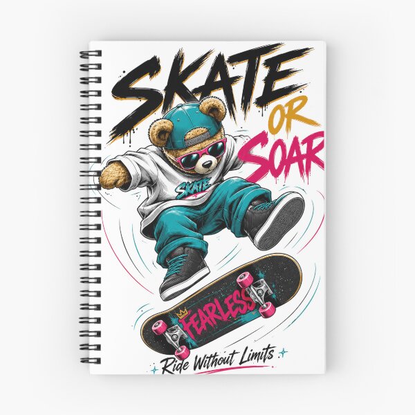 Item preview, Fearless Skateboarding Bear Ride Without Limits designed and sold by the-dovlat.