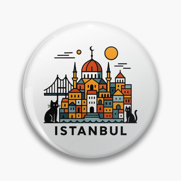 Item preview, Istanbul Turkey Travel Souvenir - Galata Tower & Hagia Sophia Cats Art designed and sold by OzzFrequency.