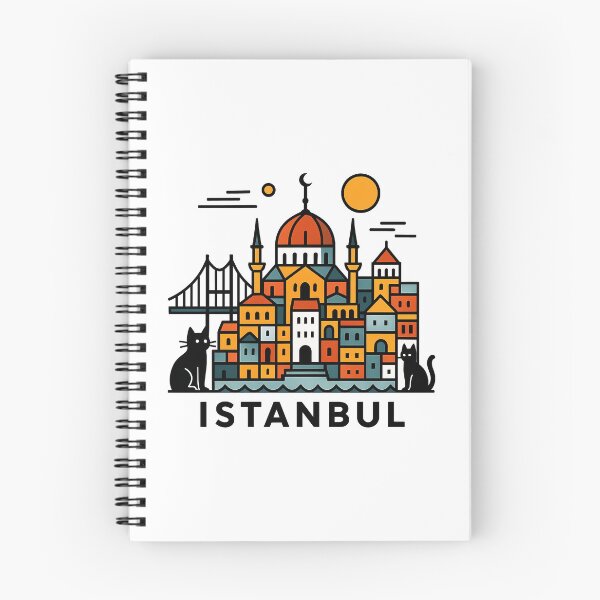 Item preview, Istanbul Turkey Travel Souvenir - Galata Tower & Hagia Sophia Cats Art designed and sold by OzzFrequency.
