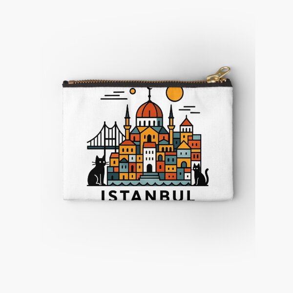 Item preview, Istanbul Turkey Travel Souvenir - Galata Tower & Hagia Sophia Cats Art designed and sold by OzzFrequency.