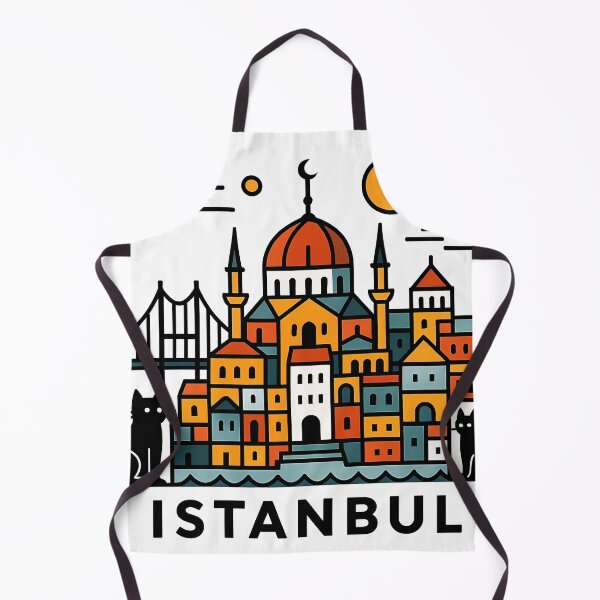 Item preview, Istanbul Turkey Travel Souvenir - Galata Tower & Hagia Sophia Cats Art designed and sold by OzzFrequency.