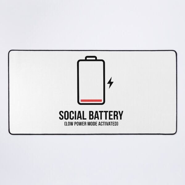 Item preview, Introvert Drained Battery Graphic designed and sold by FrankOliver.