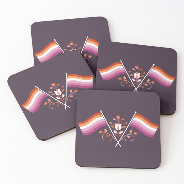 Item preview, Lesbian Pride Flag Folk Motif – © heidiannemorris Scandinavian Folk Art designed and sold by FOLK ART FUSION by heidiannemorris.