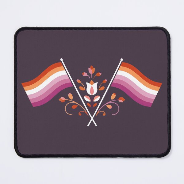 Item preview, Lesbian Pride Flag Folk Motif – © heidiannemorris Scandinavian Folk Art designed and sold by FOLK ART FUSION by heidiannemorris.