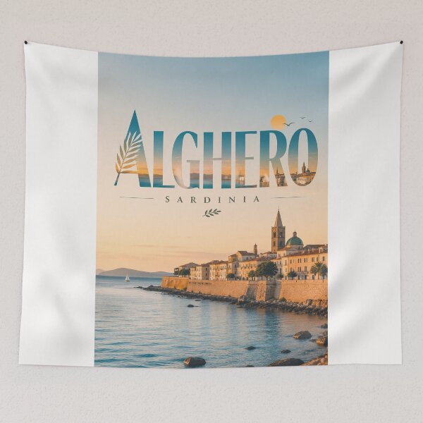 Item preview, Alghero Old Town and Mediterranean Coast, Sardinia Italy designed and sold by Places On Earth.