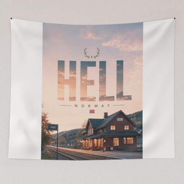Item preview, Hell Station and Stjørdal Valley, Trøndelag Norway designed and sold by Places On Earth.